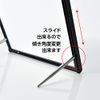 LED Poster Panel Thin Black/Silver Poster Frame Backlight Light Panel Lightweight Store Sign [led-pu-a4-bk]
