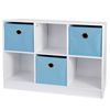 6-Cube Cubby Storage Organizer Counter Cabinet Top Bookcase Stackable Shelf
