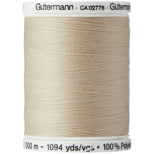 Gutermann Sew All Polyester Thread, 1000Mtr, Beige Bone (0722), 5.5 x 4 x 4 cm