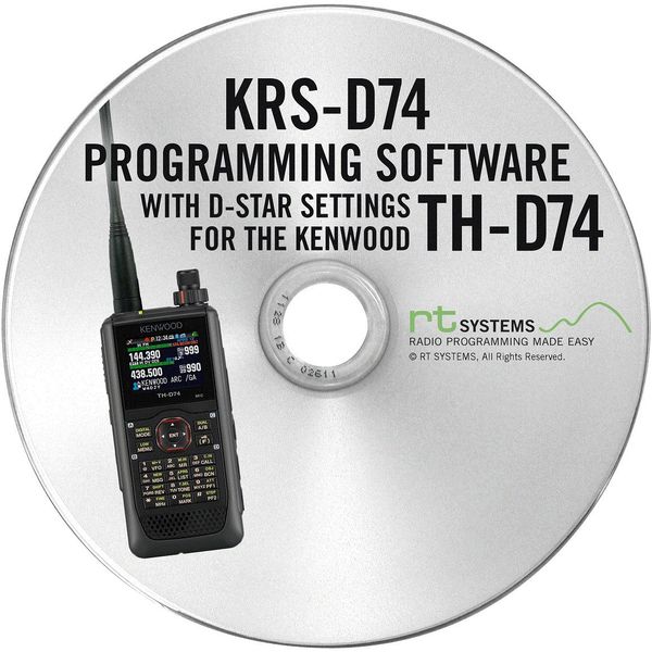 KRS-D74-USB KRS-D74 Original RT Systems Programming Software and Micro USB Cable for Kenwood TH-D74A Transceiver