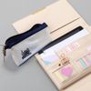 Korean Pen Case, Stylish, High School Students, Blue White, Stationery