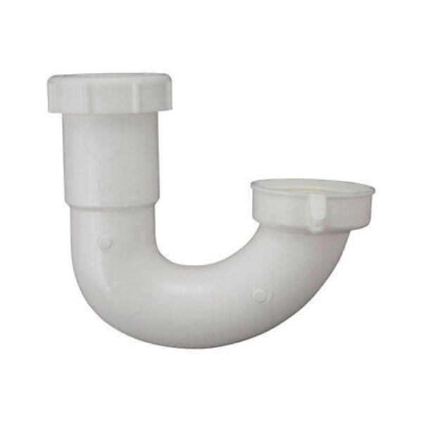 Keeney PP66-2W Plastic White Sink Trap J Bend 1-1/2 Dia. in.