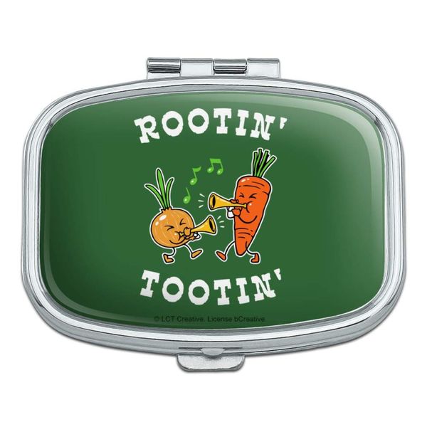 Rootin' Tootin' Root Vegetables Funny Humor Rectangle Pill Case Trinket Gift Box