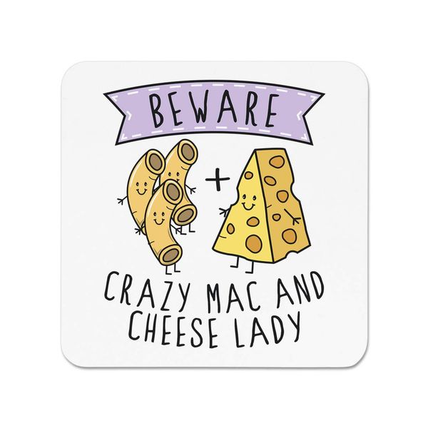 Beware Crazy Mac And Cheese Lady Fridge Magnet