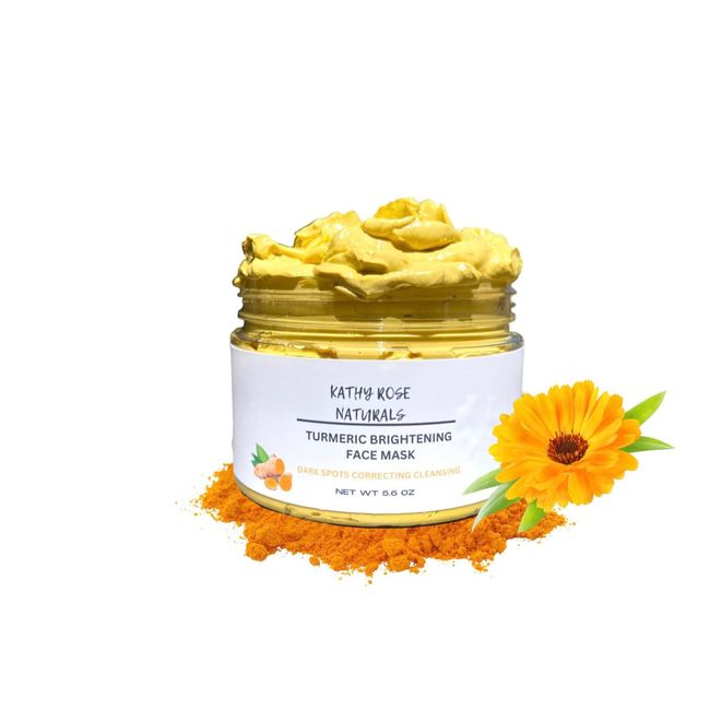 Kathy Rose Naturals Turmeric Face Mask – Advanced Turmeric Clay Mask with Aloe Vera – Skin Brightening Mask with Curcuma and Kaolin Clay – Illuminating Turmeric Face Mask for Even Skin 5.6 OZ