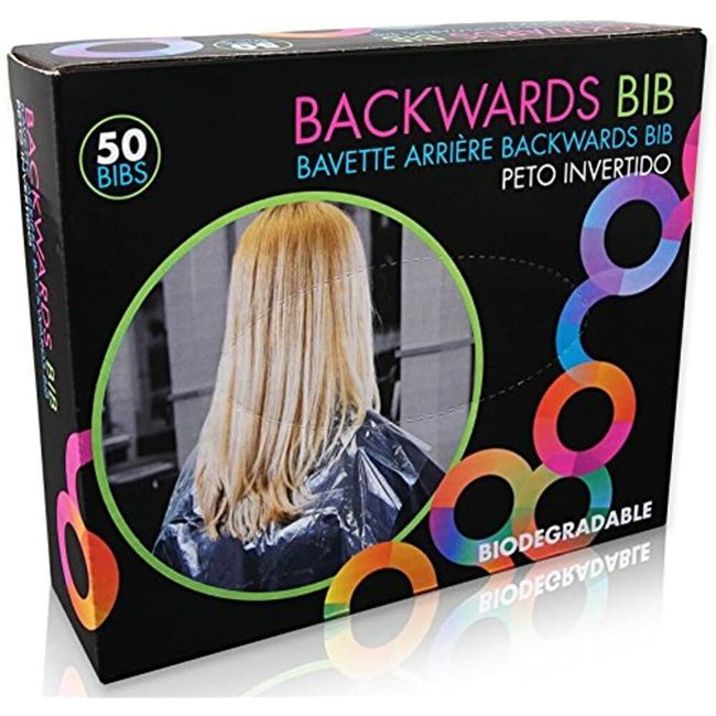 Backwards Bib - 50 Bibs Protects Salon Chair &amp Cape From Hair Dye Barber