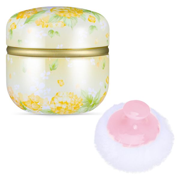 Dimeho Body Powder Puff and Container Soft Powder Case with Puff Portable Dusting Powder Boxes Loose Powder Container Case with Lid for Women Home Bath Travel Use(Pink)