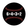 6+4+3 2 Baseball Double Play Funny Baseball Lover Player PopSockets Adhesive PopGrip