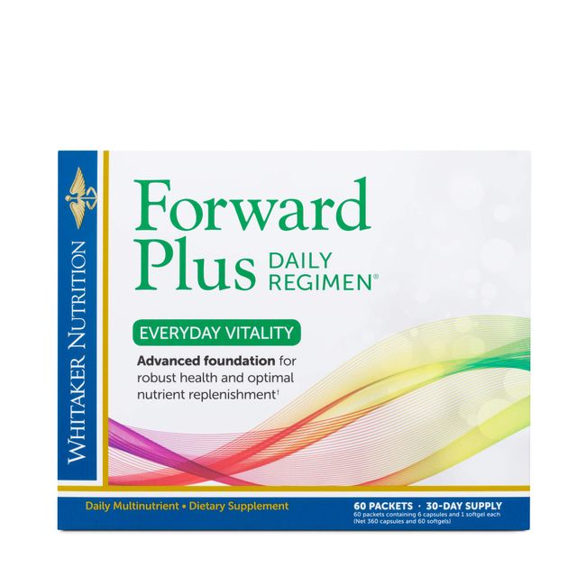 Dr. Whitaker Forward Plus Daily Regimen - Comprehensive Multivitamin Supplement Supports Optimal Energy, Strength, Vitality, and Stamina - 60 Packets (30-Day Supply)