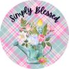 Simply Blessed Easter or Spring Door Hanger or Sign