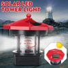 Erthree Garden Solar Lights, Outdoor LED Lighthouse, Durable Rotatable Waterproof for Pathway (Red - L)