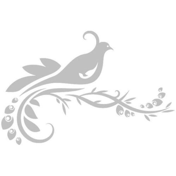 Flower & Bird Etch Effect,Frosted Window Sticker HSBET5