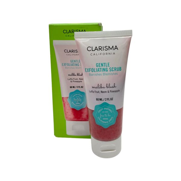 Clarisma Gentle Exfoliating Scrub 2oz Malibu Blush Banishes Blemishes Pineapple