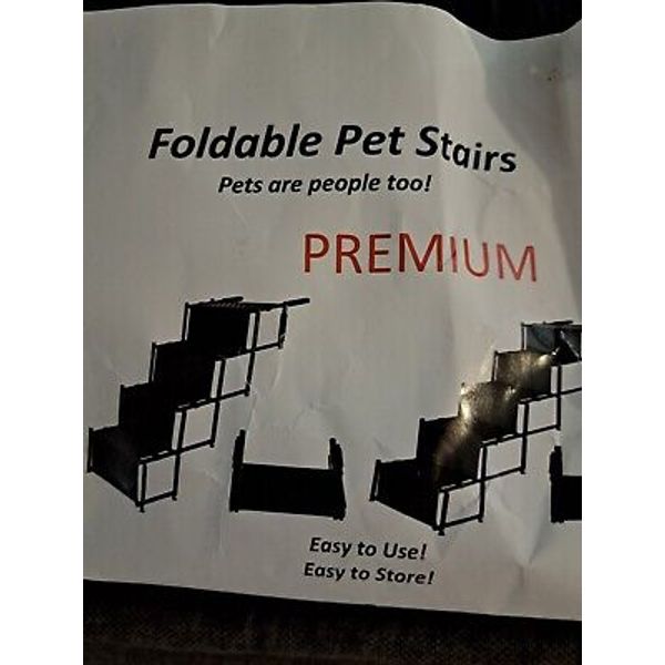 Folding Dog Pet Steps Ramp Stairs Car Boot Portable Ladder Metal Accordion