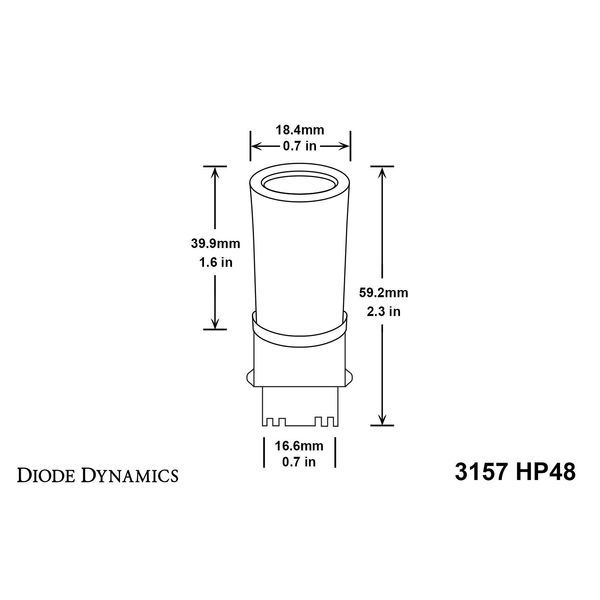 3157 LED Bulb HP48 LED Cool White Single Diode Dynamics