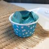 Blue Bulk MINI Candy Nut Paper Cups - Mini Baking Liners - Blue White Polka Dot - 100 Pack