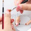 HappyHome Nail Brush Set of 10 Round Extra Fine Liner French Flat Brush Nail Art Brush Gel Nail Brush with Cap