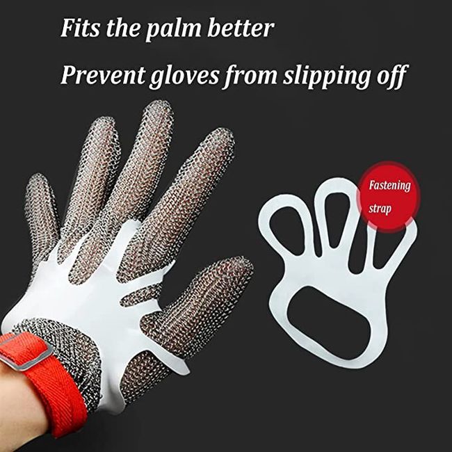 Stainless Steel Chain Mail Gloves, Safety Cut Resistant Metal