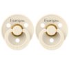 Bibs Colour *2-Pack* Personalised Dummy Pacifier Soother, Natural Rubber