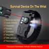 Multifunctional Survival LED Laser Flashlight Bracelet Outdoor 7 in 1 Handwoven Rechargeable Infrared Equipment, [02] MD