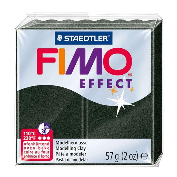 Staedtler Fimo Effect Polymer Clay 2 oz. Black Pearl, Acrylic, Multicoloured