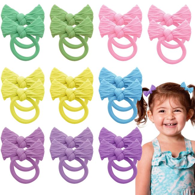 20 PCS Bow Hair Accessories Hair Ties，Ponytail Holders,Soft Elastic hair scrunchies No Damage Scrunchies for Girls Women Ladies