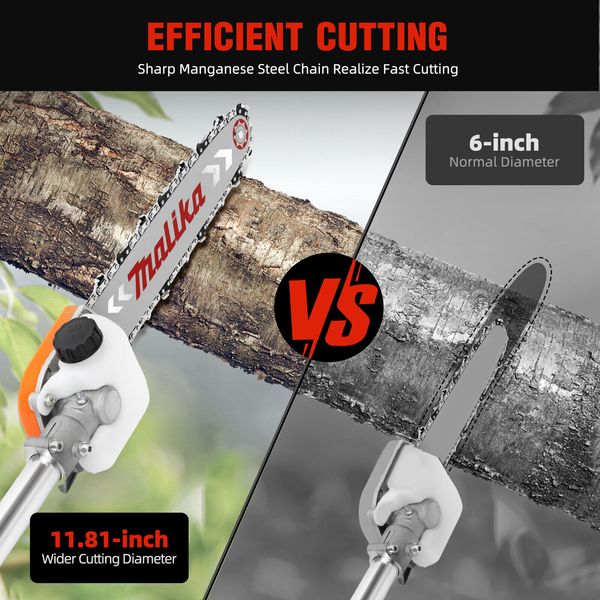 Gas Trimmer Saw Tree Trimmer Chainsaw Gas Powered Pole Saw Pruner Pruning