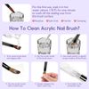Saviland 3PCS Acrylic Nail Brush - Size 2/4/6 Nail Brush for Acrylic Powder, Zebra Handle Wooden Acrylic Brush for Nails, Nail Art Brush for Acrylic Nails, Acrylic Brush Set for Nail Carving&Extension