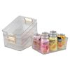 Jnktka 4-Pack Clear Pantry Storage Organiser Bin Baskets, Plastic Storage Bins for Kitchen
