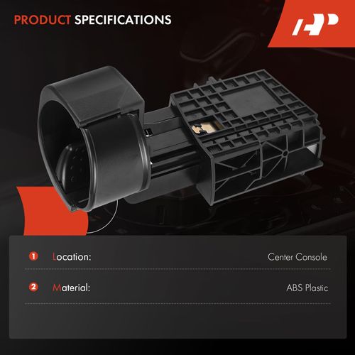 A-Premium Cup Holder Compatible with Mercedes-Benz C230 2002-2004, C240 2001-2004, C320 2001-2004, Center Console, Black, Replace# A2036800879, 2036800879