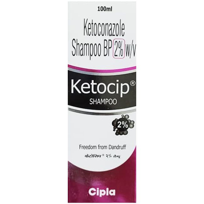 Ketocip Anti-Dandruff Shampoo for Dry Scalp, 2% Ketoconazole, 100ml