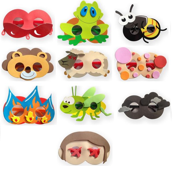 Cazenove Passover 10 Plagues Dressing Up Glasses