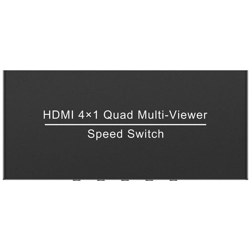 Wiistar HDMI Quad Multi-Viewer 4x1 HDMI Switcher 4 Ports Switch 4 in 1 Out HDMI Multiviewer Support 4 Display Modes Support 1080P 3D for PC STB DVD Security Camera