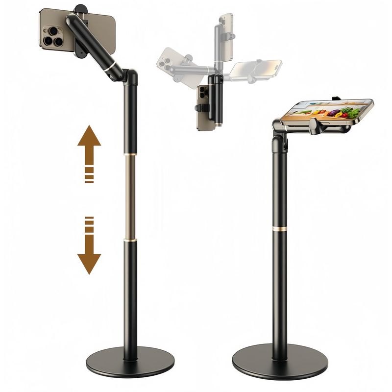wigmoa 【25inch/63cm Aluminum Overhead Phone Mount360° Angle Adjustable ...