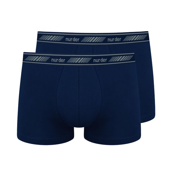 Nur Der Pack of 2 Boxer 3D Flex Breathable Cotton Men's Underpants, darkblue, L