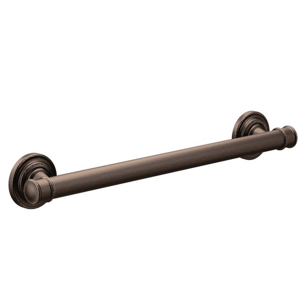 Moen YG6418ORB Belfield Safety 18-Inch Stainless Steel Traditional Bathroom Grab Bar, Oil Rubbed Bronze