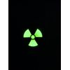 RADIATION SYMBOL RADIOACTIVE HAZARD BLACK GLOW 3D PVC TACTICAL HOOK PATCH 1.5"