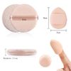 TRKETK 12 Pieces Cosmetic Powder Puff, 6 Pcs Finger Powder Puff and 6 Pcs 2.36 inch/6 cm Soft Round Powder Puffs Wet Dry Makeup Tool Setting Powder Puff Face Foundation Facial Makeup Blending Puff