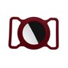 GPS Finder Dog Cat Collar Loop, Protective Pet Tracker Case Compatible with Airtags (Burgundy)