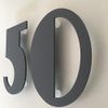 Graphite Grey Matt, Floating Finish, House Numbers - Art Deco - 15 cm