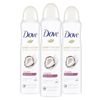 Dove Advanced Care Dry Spray Antiperspirant Deodorant Caring Coconut 3 Count For Women With 48 Hour Protection Soft And Comfortable Underarms 3.8 oz