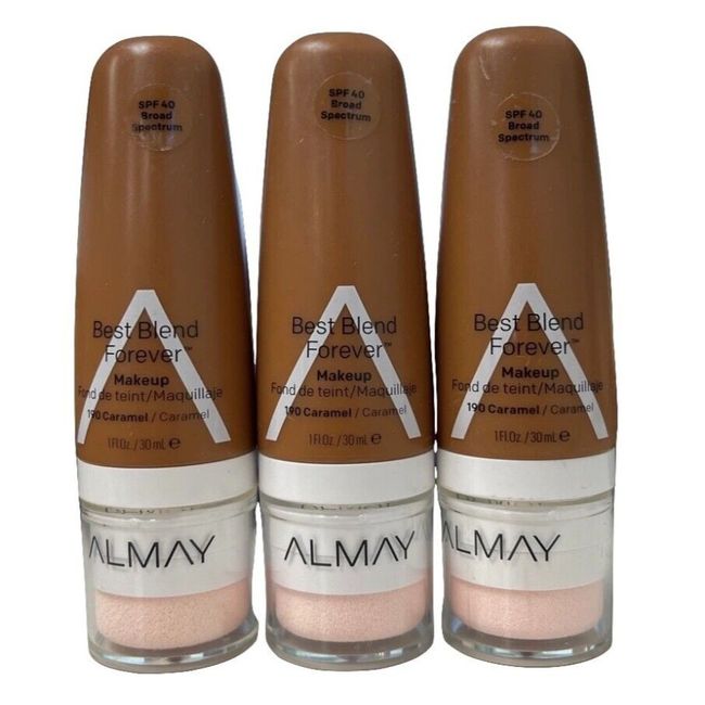 Almay Best Blend Forever Makeup-190 Caramel 1fl.oz/30mL **3 PACK**