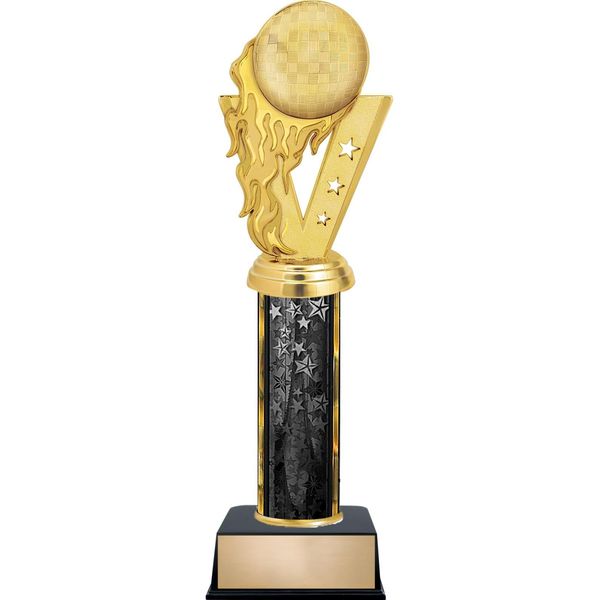 Crown Awards Personalized 11" Fireball Kickball Black Star Trophy, Customize Now