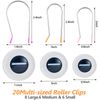 20 Pieces Assorted Hot Roller Clips Replacements, Fits Most Sized Rollers Curlers (Large, Medium, Small)