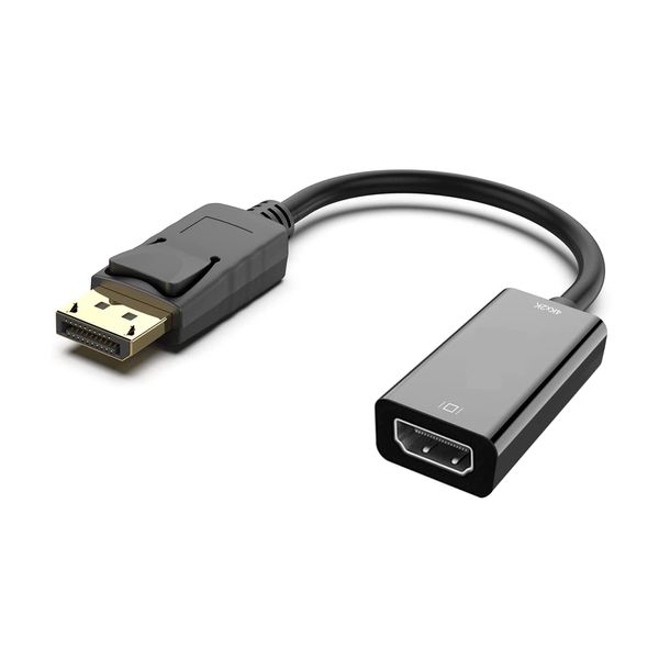 YOXITIXOY 4K DisplayPort to HDMI Adapter,Gold-Plated DisplayPort (DP) to HDMI Connector, Compatible for Laptop, Computer, Display, HDTV, Projector etc