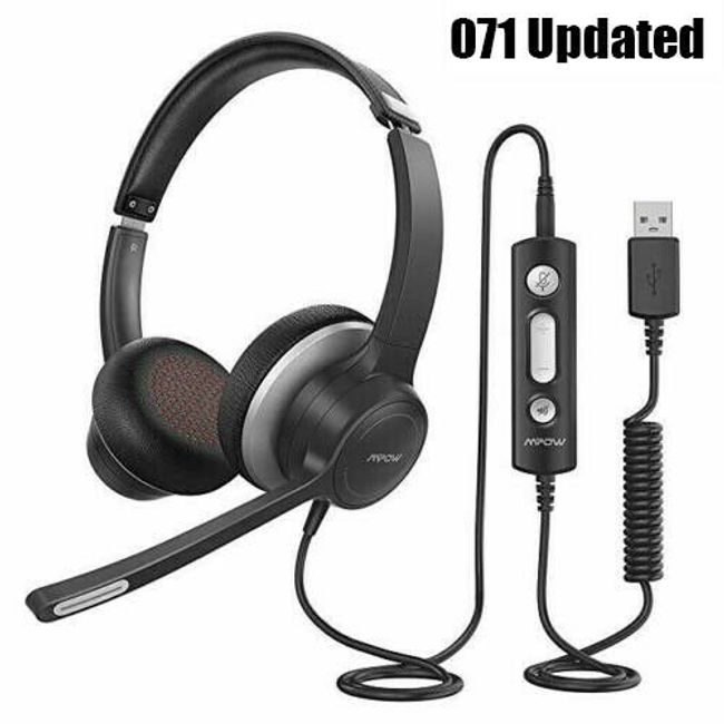 Mpow 071 Updated 3.5mm USB Call Center Headset Driver Noise Reduction Headphones