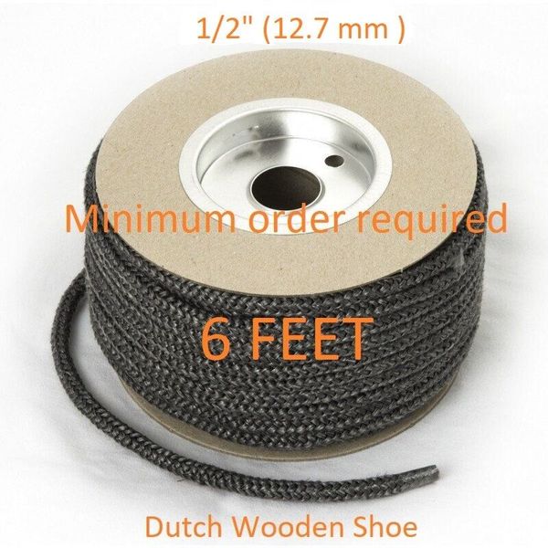 1/2" (12.7 mm )  By the Foot Wood Stove Door Gasket, Round Fiberglass Rope Seal