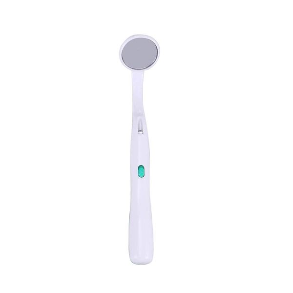 EXCEART Dental Mirror LED Lighted Mirror Teeth Inspection Mirror Anti Fog Curve Angle Dentist Oral Care Tool