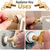 Equip247uk Solid Brass Radiator Bleed Key, Pack of 2