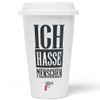JUNIWORDS To-Go Becher mit Deckel, Ich hasse Menschen